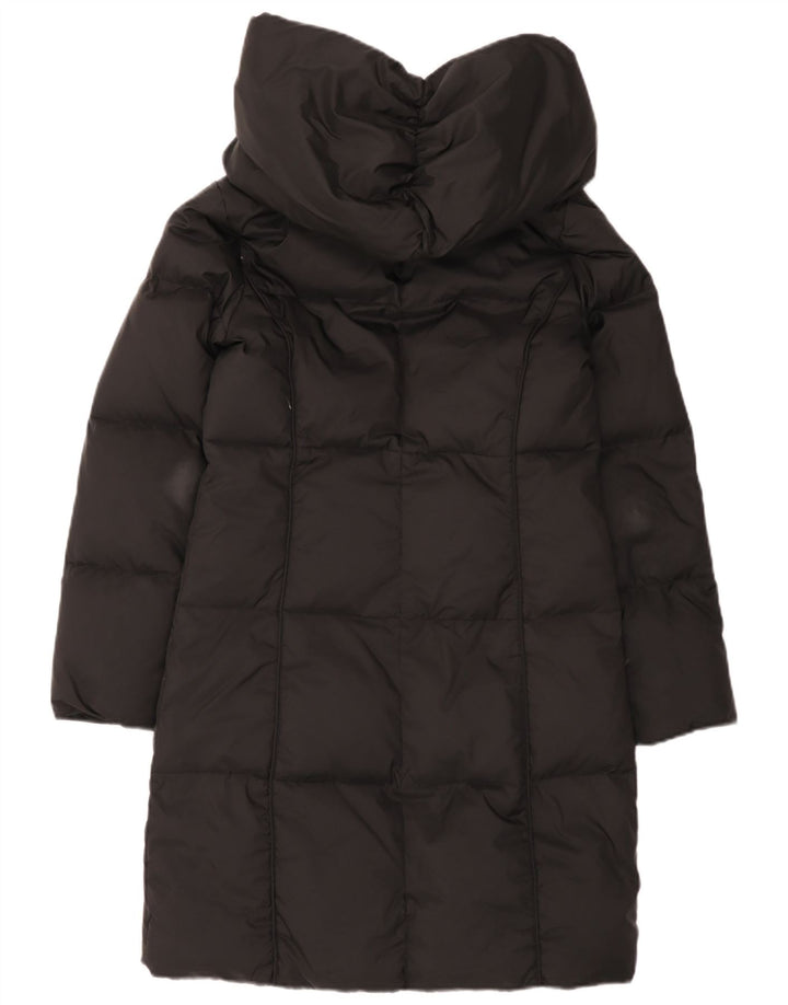 Michael Kors Womens Hooded Oversized Padded Coat UK 6 XS Black Polyester