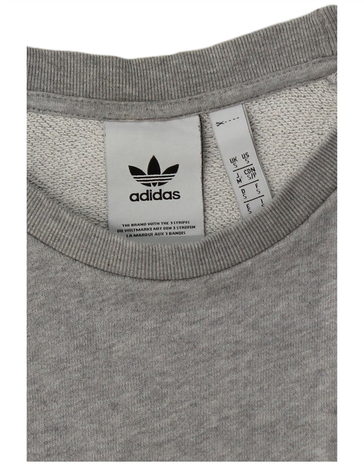 ADIDAS Mens Sweatshirt Jumper Small Grey Cotton