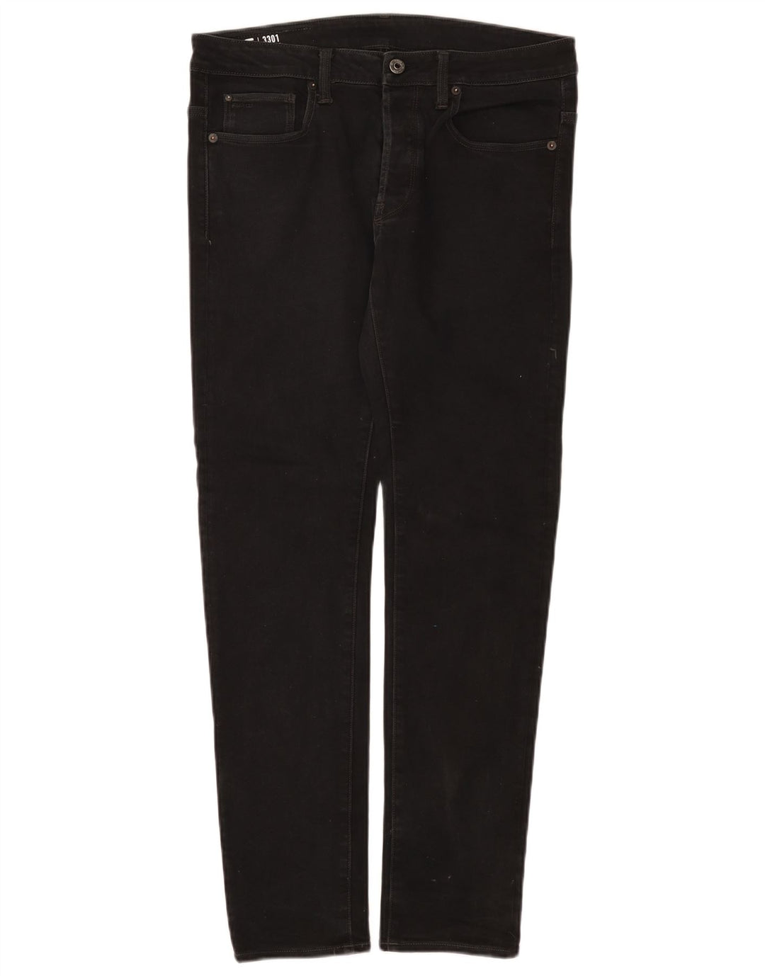 G-Star Mens Slim Jeans W32 L32 Black Cotton
