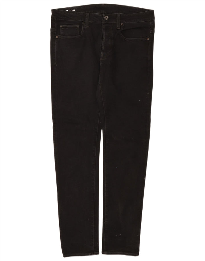 G-Star Mens Slim Jeans W32 L32 Black Cotton
