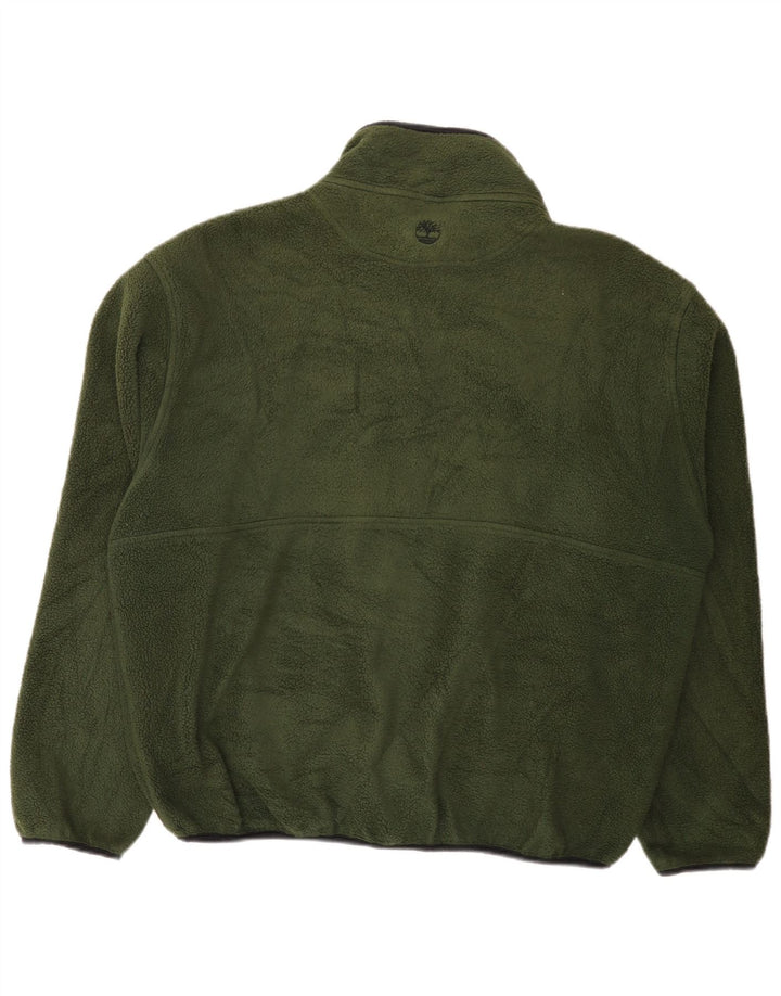 Timberland Mens Fleece Jacket UK 40 Large Green Polyester
