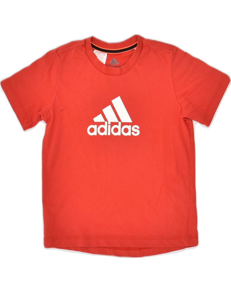 ADIDAS Girls Graphic T-Shirt Top 7-8 Years XS Red Cotton | Vintage Adidas | Thrift | Second-Hand Adidas | Used Clothing | Messina Hembry 