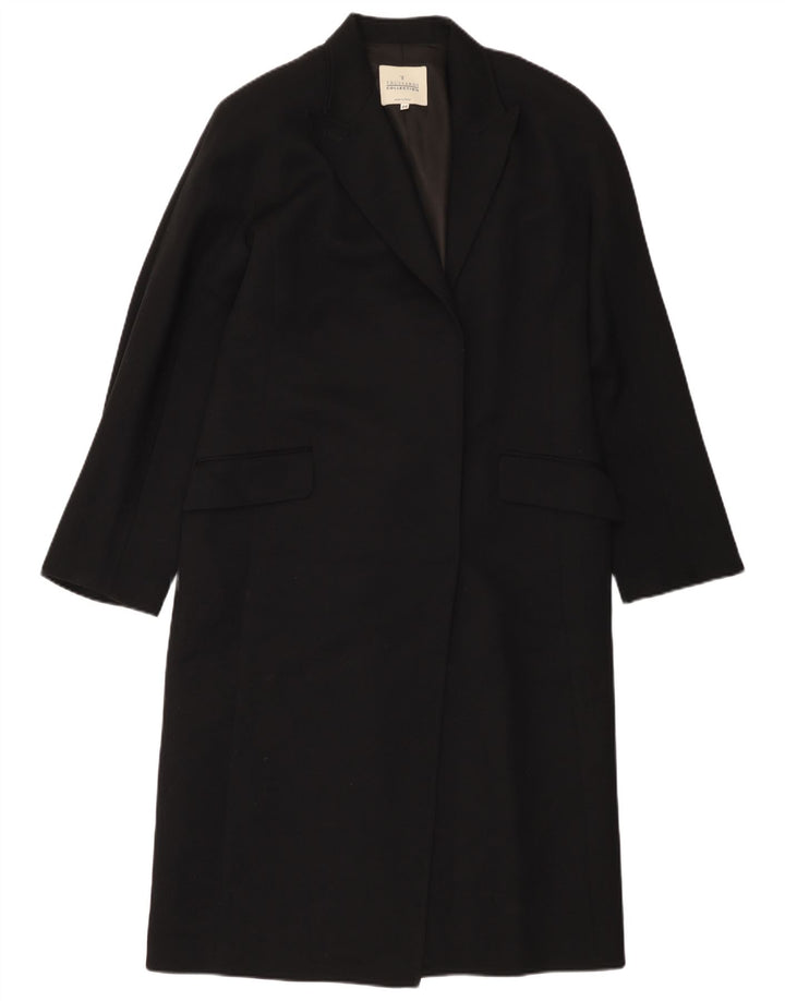 Trussardi Womens Overcoat IT 46 Large Black Wool