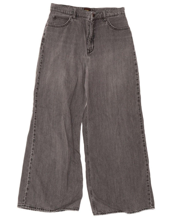 Lee Womens Drew High Waist Wide Leg Jeans W30 L31 Grey Cotton