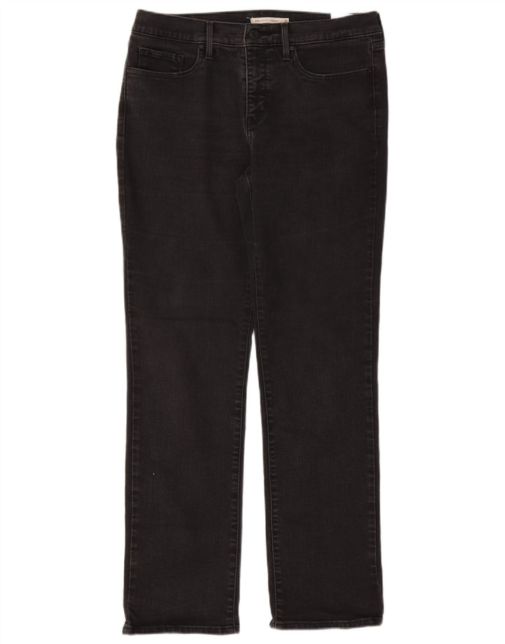 Levi's Womens Straight Jeans W31 L32 Black Cotton