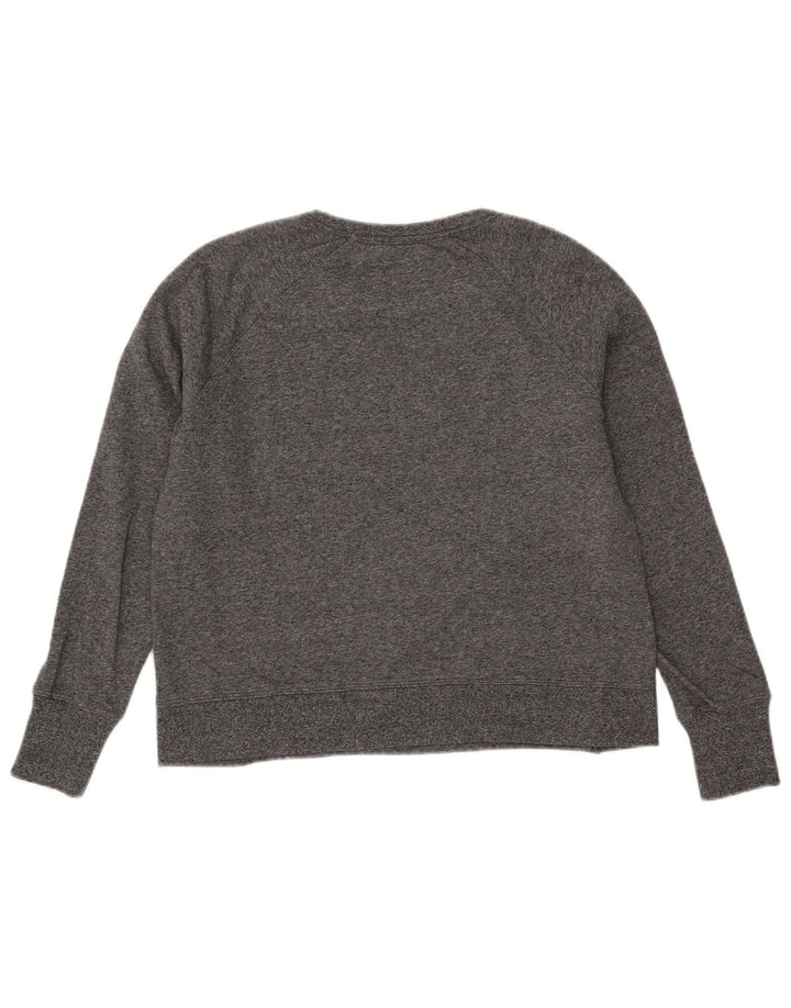 Dkny Womens Graphic Sweatshirt Jumper UK 16 Large Grey Cotton