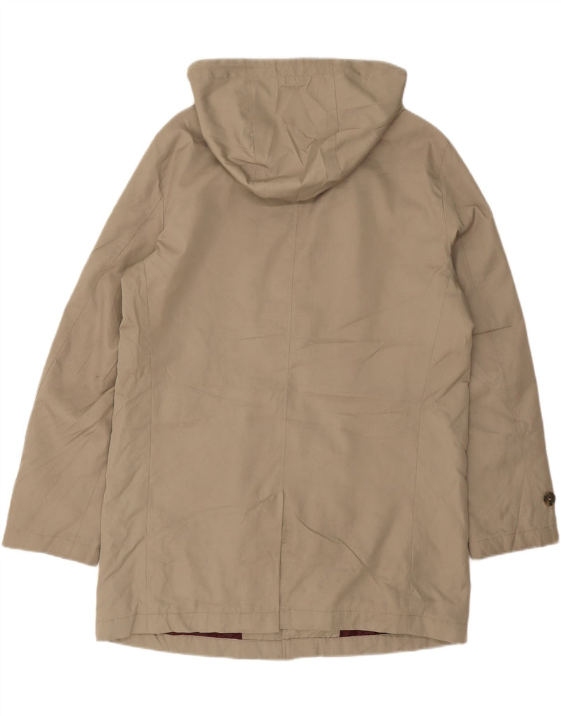 MARKS & SPENCER Mens Hooded Overcoat UK 38 Medium Grey Polyester Vintage Marks & Spencer and Second-Hand Marks & Spencer from Messina Hembry 