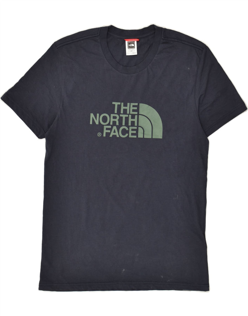 THE NORTH FACE Mens Graphic T-Shirt Top Medium Navy Blue Cotton | Vintage The North Face | Thrift | Second-Hand The North Face | Used Clothing | Messina Hembry 