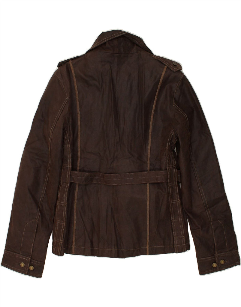 BEST COMPANY Womens Leather Jacket UK 10 Small Brown Leather Vintage Best Company and Second-Hand Best Company from Messina Hembry 