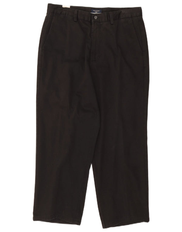 Dockers Mens Straight Chino Trousers W34 L27 Black Cotton