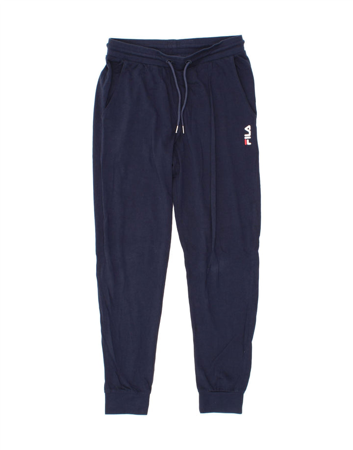 FILA Mens Tracksuit Trousers Joggers Small  Navy Blue Cotton Vintage Fila and Second-Hand Fila from Messina Hembry 