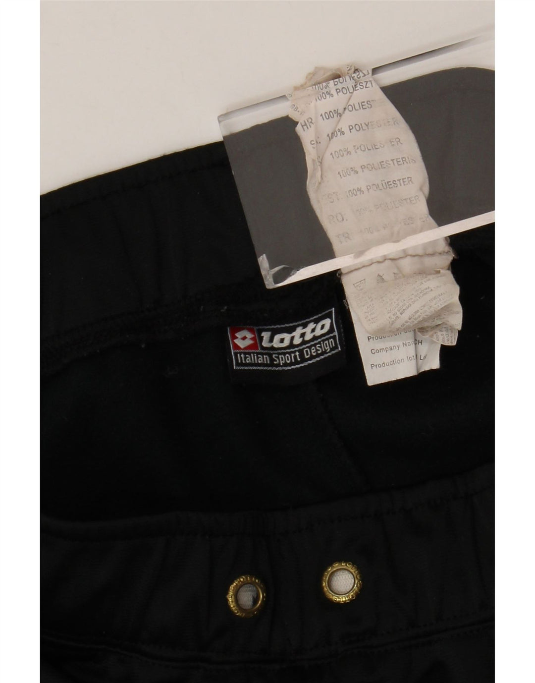 LOTTO Womens Tracksuit Trousers UK 14 Large  Black Polyester