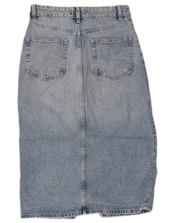 Zara Womens High Waist Denim Skirt Small W26 Blue