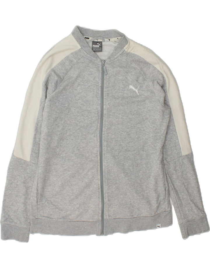 PUMA Womens Tracksuit Top Jacket UK 16 Large  Grey Colourblock Cotton Vintage Puma and Second-Hand Puma from Messina Hembry 