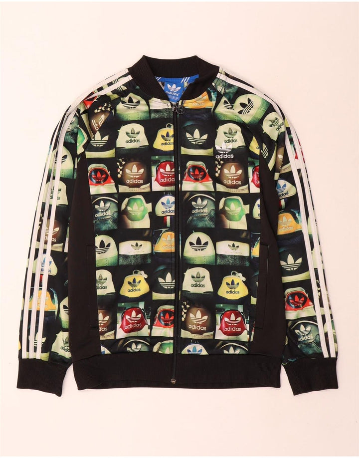 Adidas Mens Graphic Tracksuit Top Jacket Large Multicoloured Polyester