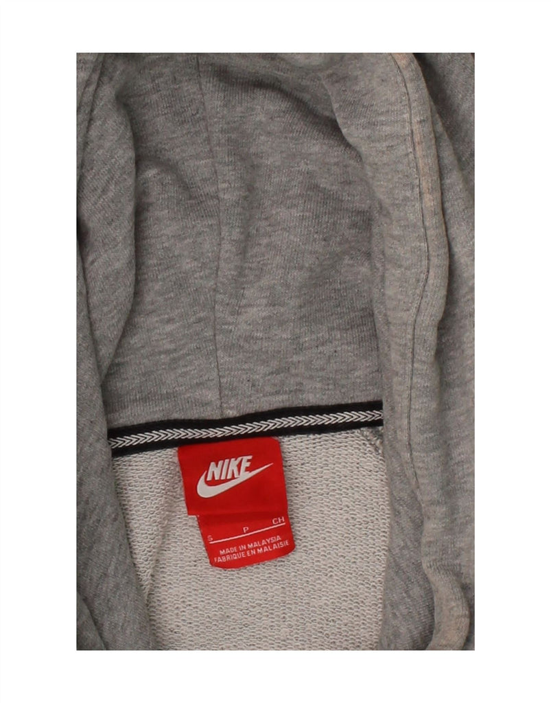 NIKE Womens Oversized Graphic Hoodie Jumper UK 10 Small Grey Cotton Vintage Nike and Second-Hand Nike from Messina Hembry 