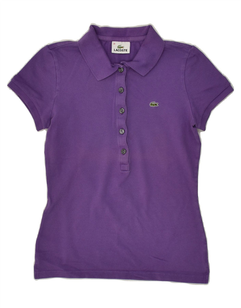 LACOSTE Womens Polo Shirt Size 36 Small Purple Cotton | Vintage Lacoste | Thrift | Second-Hand Lacoste | Used Clothing | Messina Hembry 