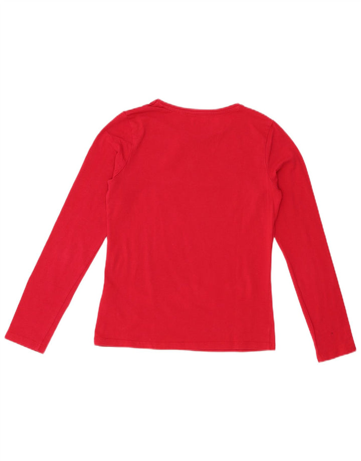 GUESS Girls Graphic Top Long Sleeve 11-12 Years Red Cotton