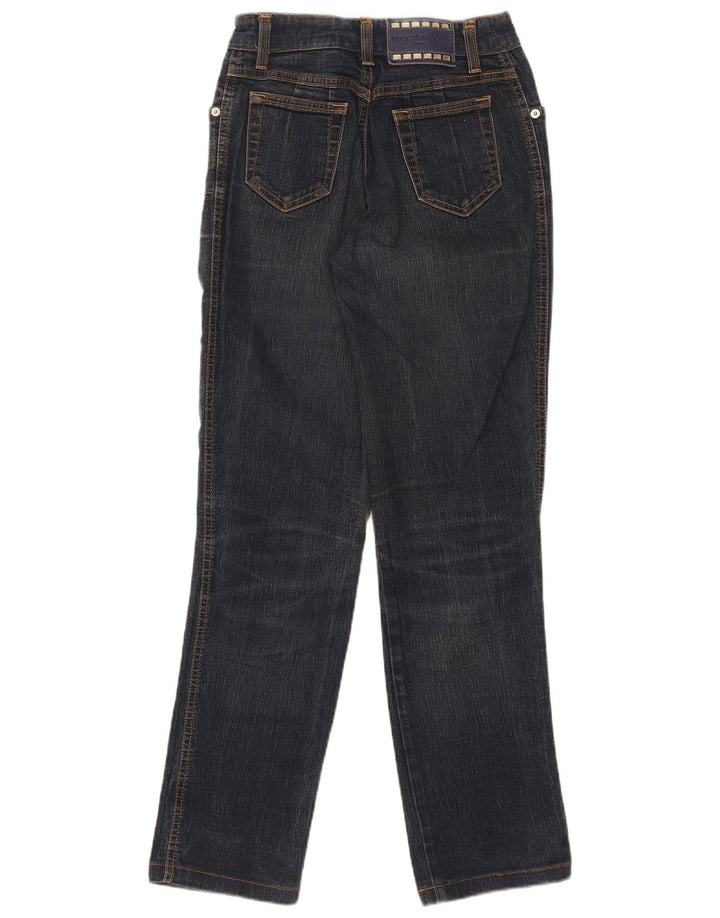 Roccobarocco Womens Straight Jeans W28 L29 Navy Blue Cotton