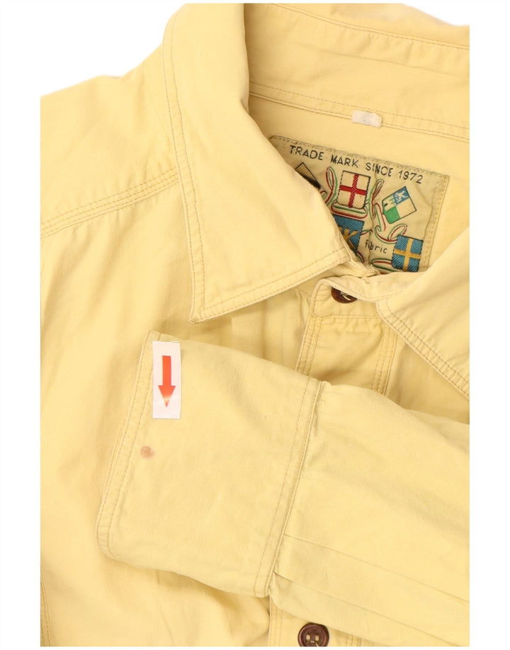 VINTAGE Mens Shirt Large Yellow