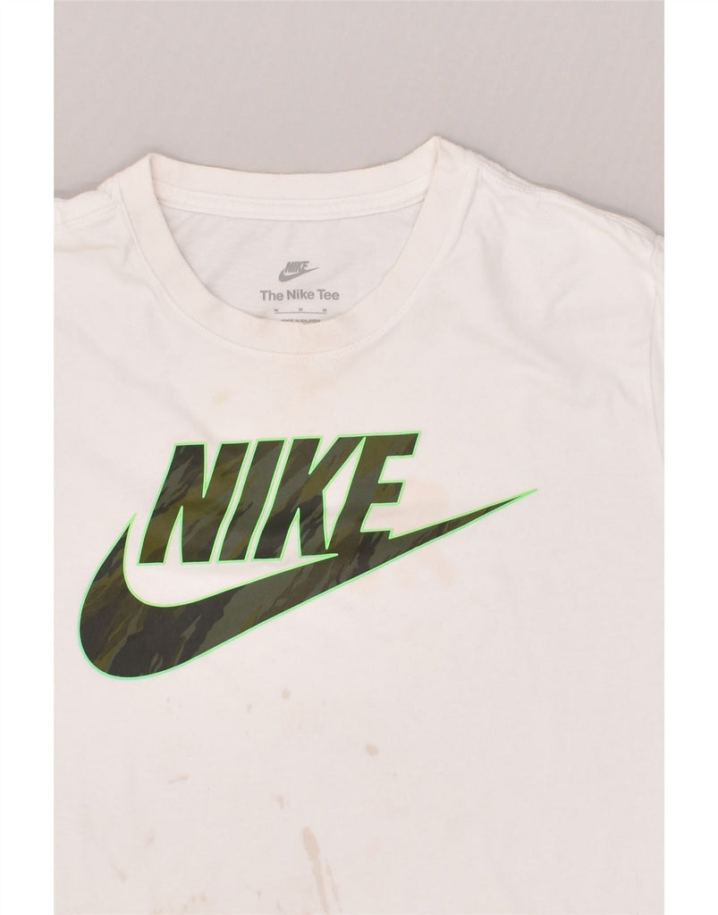 NIKE Mens Graphic T-Shirt Top Medium White Cotton | Vintage Nike | Thrift | Second-Hand Nike | Used Clothing | Messina Hembry 