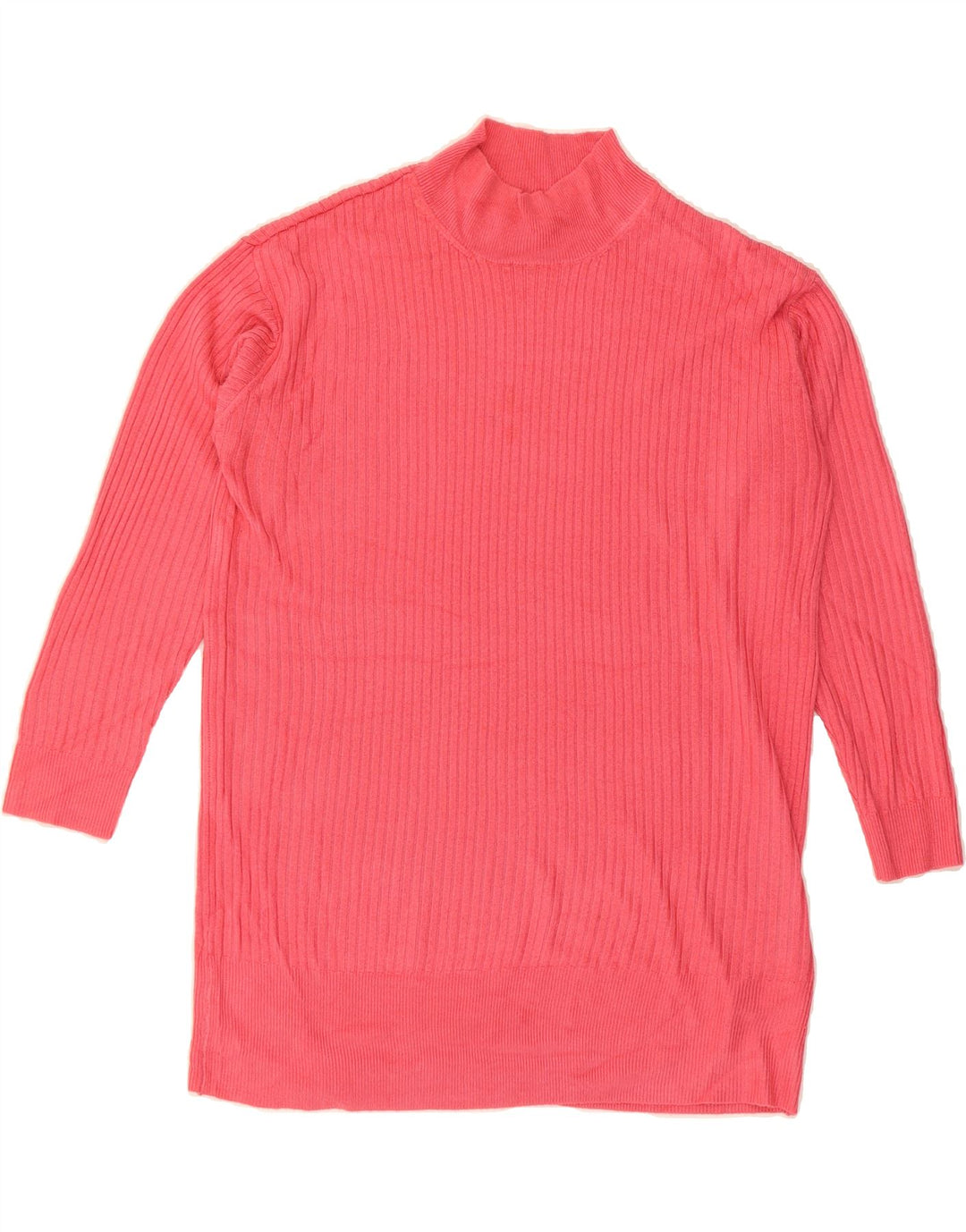 MARKS & SPENCER Womens Turtle Neck Jumper Sweater UK 16 Large Pink Acrylic Vintage Marks & Spencer and Second-Hand Marks & Spencer from Messina Hembry 