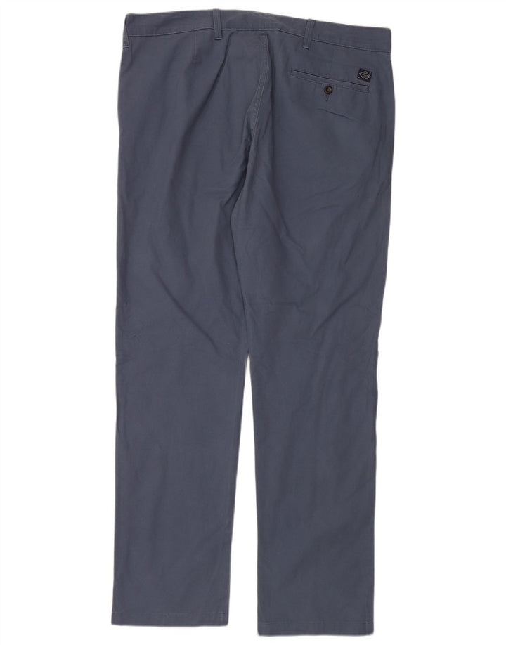 Marks & Spencer Mens Straight Chino Trousers W38 L33 Blue Cotton