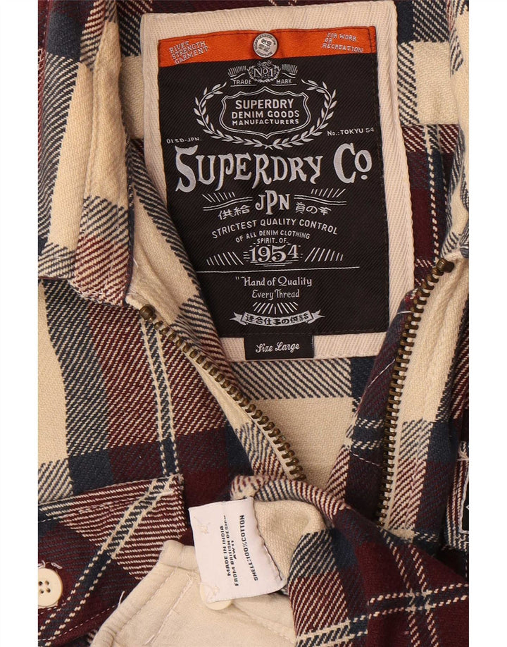 Superdry Mens Flannel Shirt Large Multicoloured Check