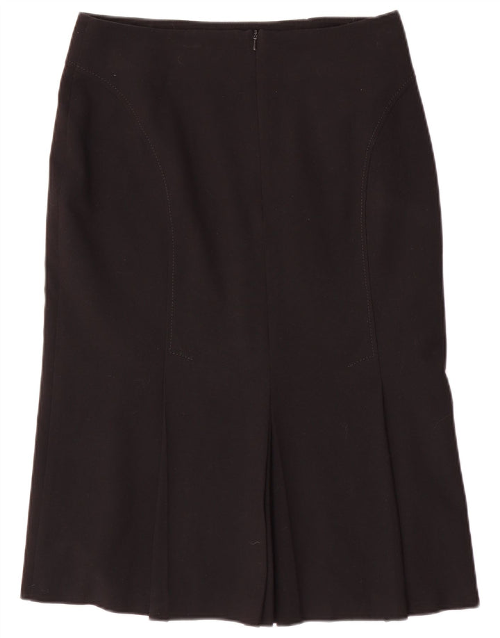 Marks & Spencer Womens Straight Skirt UK 12 Medium W30 Black Polyester
