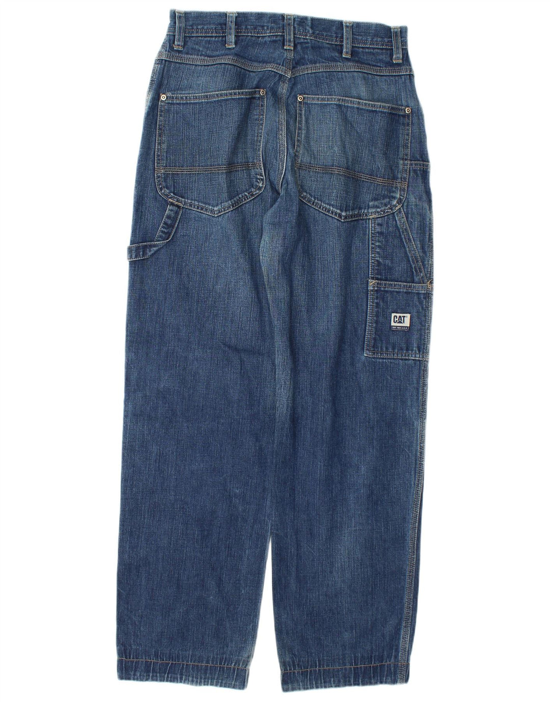 Caterpillar Mens Cargo Straight Jeans W28 L31 Blue Cotton