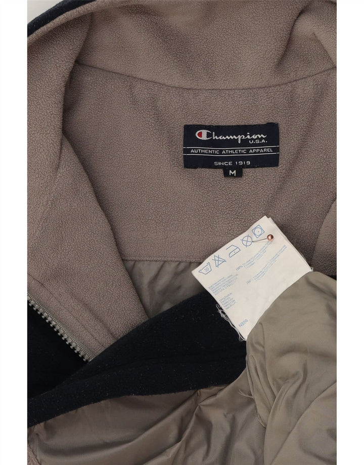 Champion Mens Fleece Jacket UK 38 Medium Navy Blue Polyester
