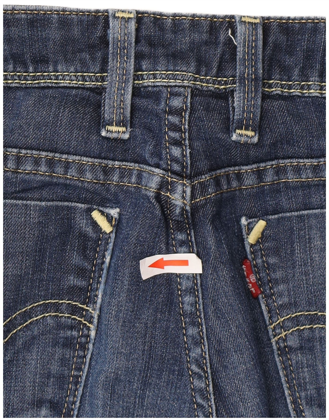 Levi's Womens 627 Straight Jeans W29 L28 Navy Blue Cotton