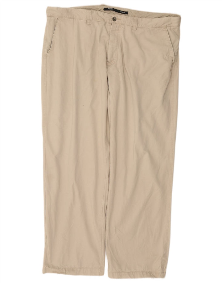 DOCKERS Mens Straight Chino Trousers W42 L32 Beige