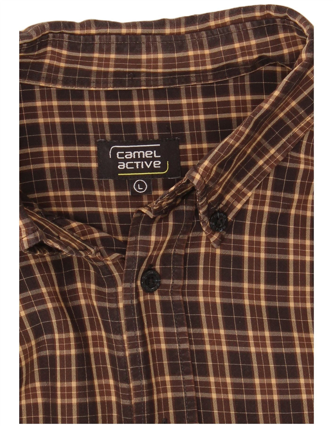 Camel Active Mens Flannel Shirt Large Brown Check