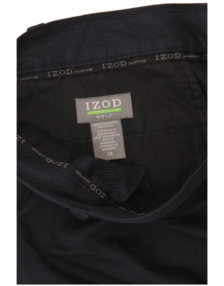 IZOD Mens Cargo Shorts W38 XL Navy Blue Polyester