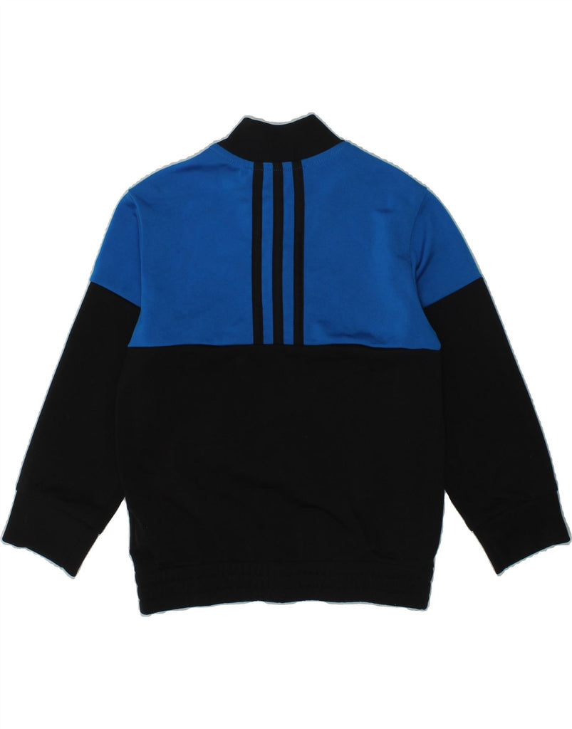 ADIDAS Boys Graphic Tracksuit Top Jacket 3-4 Years Blue Colourblock | Vintage Adidas | Thrift | Second-Hand Adidas | Used Clothing | Messina Hembry 