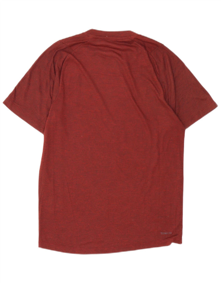 Adidas Mens Climalite T-Shirt Top Small Brown Flecked