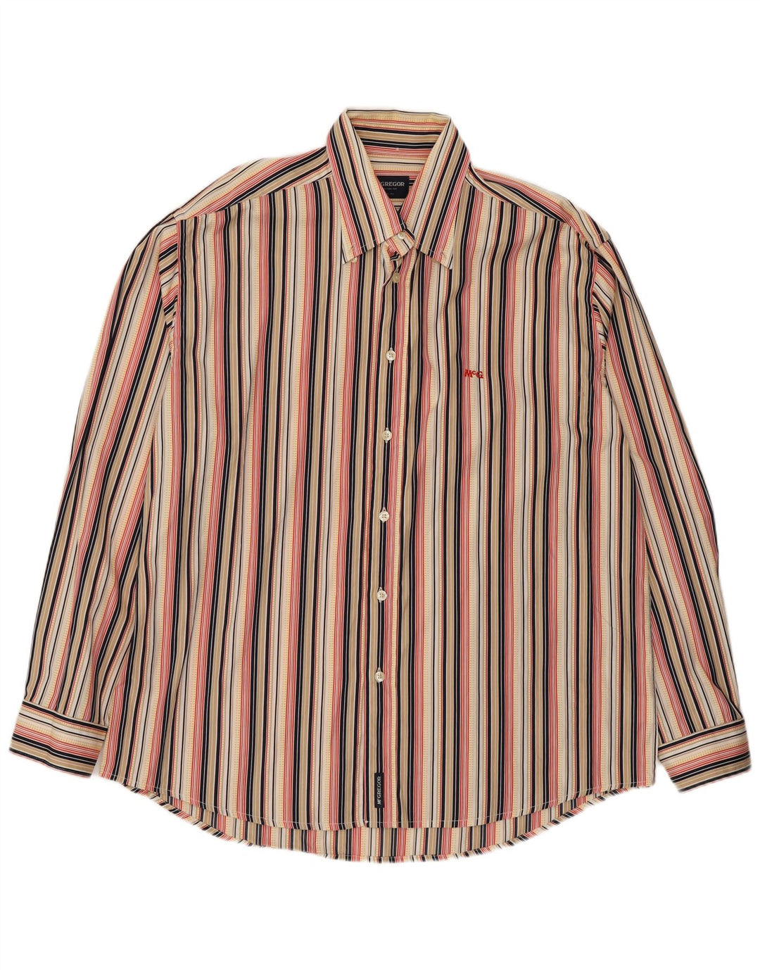 MC Gregor Mens Shirt XL Multicoloured Striped Cotton