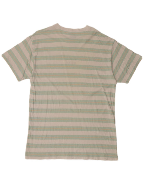Billabong Mens T-Shirt Top 2XL Green Striped Cotton