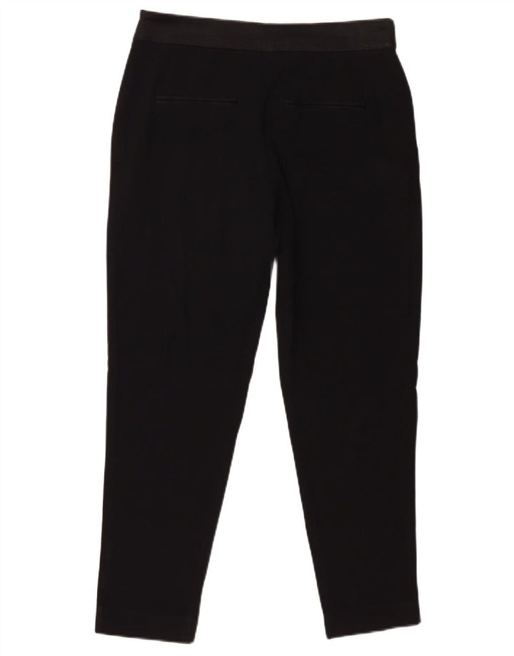 French Connection Womens Tapered Cropped Trousers UK 10 Small W30 L25 Black