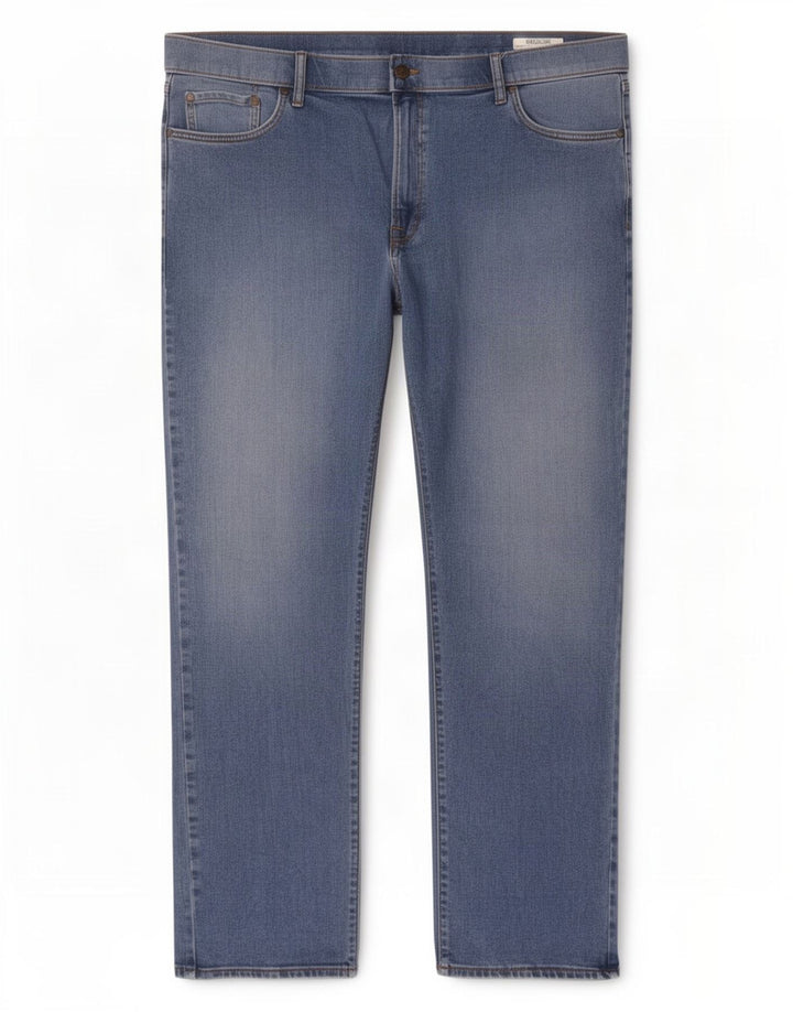 Marks & Spencer Mens Regular Straight Jeans W44 L31 Blue Cotton