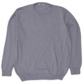 Trussardi Mens Crew Neck Jumper Sweater Medium Blue Wool