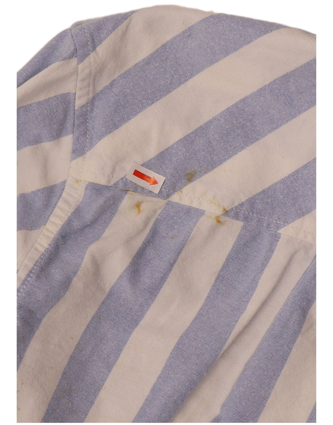 TOMMY HILFIGER Mens Relaxed Fit Shirt Small Blue Striped Cotton