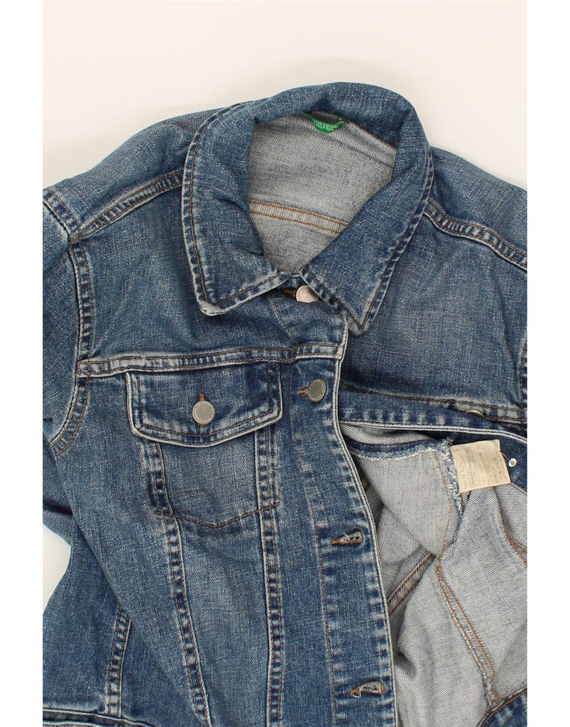 BENETTON Womens Denim Jacket UK 16 Large Blue Cotton Vintage Benetton and Second-Hand Benetton from Messina Hembry 