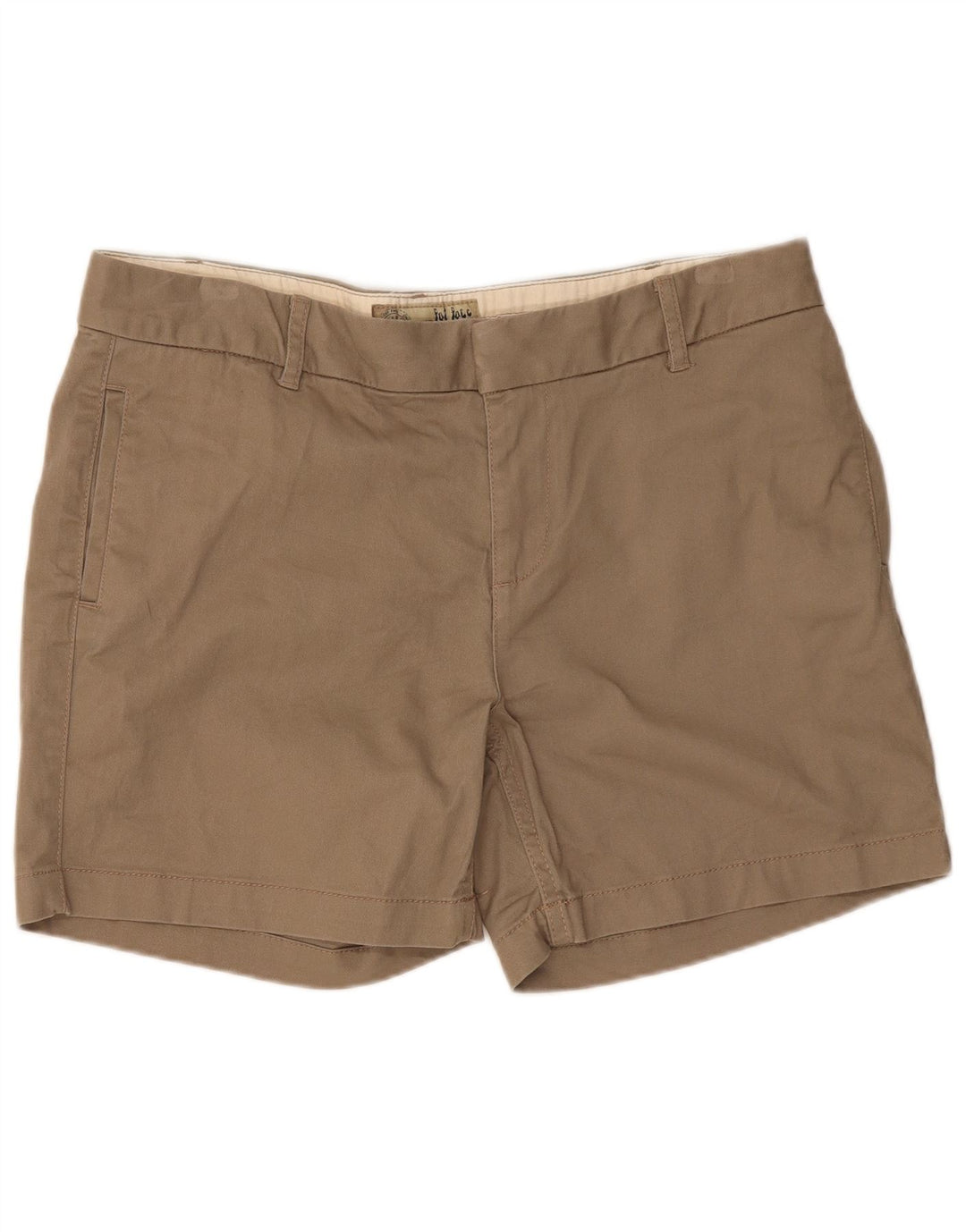 Fat Face Womens Chino Shorts UK 12 Medium W32 Khaki Cotton