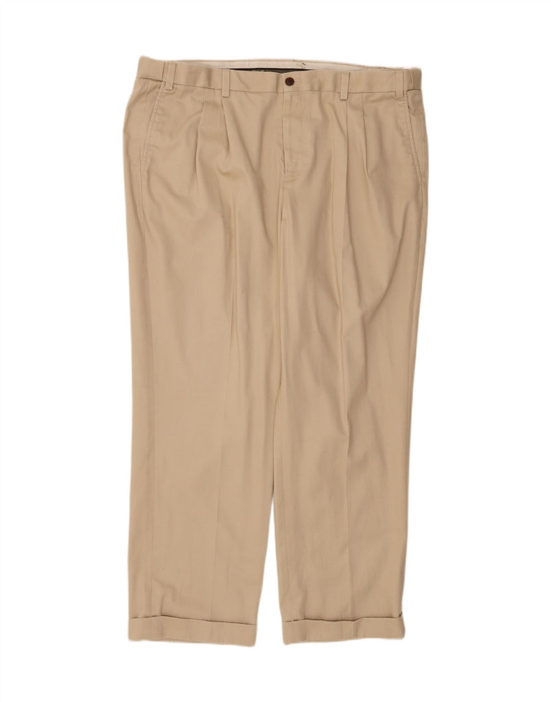 EDDIE BAUER Mens Pegged Straight Chino Trousers  W42 L31 Beige Cotton Vintage Eddie Bauer and Second-Hand Eddie Bauer from Messina Hembry 