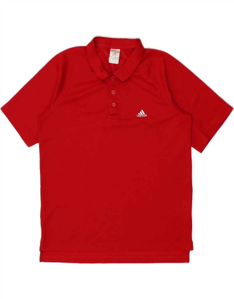 ADIDAS Mens Polo Shirt Size 40/42 Medium Red Polyester | Vintage Adidas | Thrift | Second-Hand Adidas | Used Clothing | Messina Hembry 