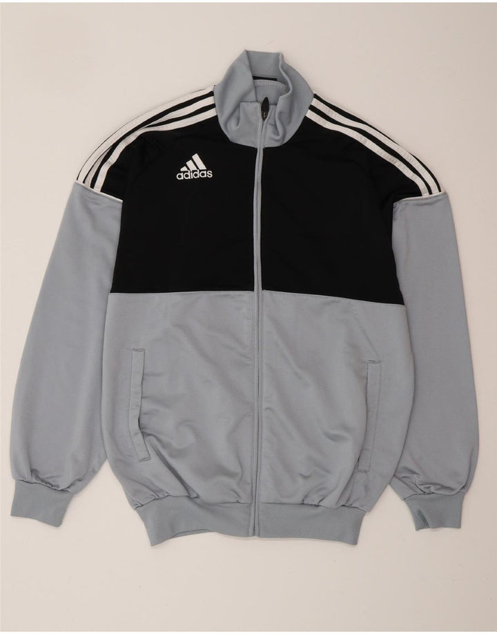ADIDAS Mens Loose Fit Tracksuit Top Jacket UK 36/38 Small Blue Colourblock