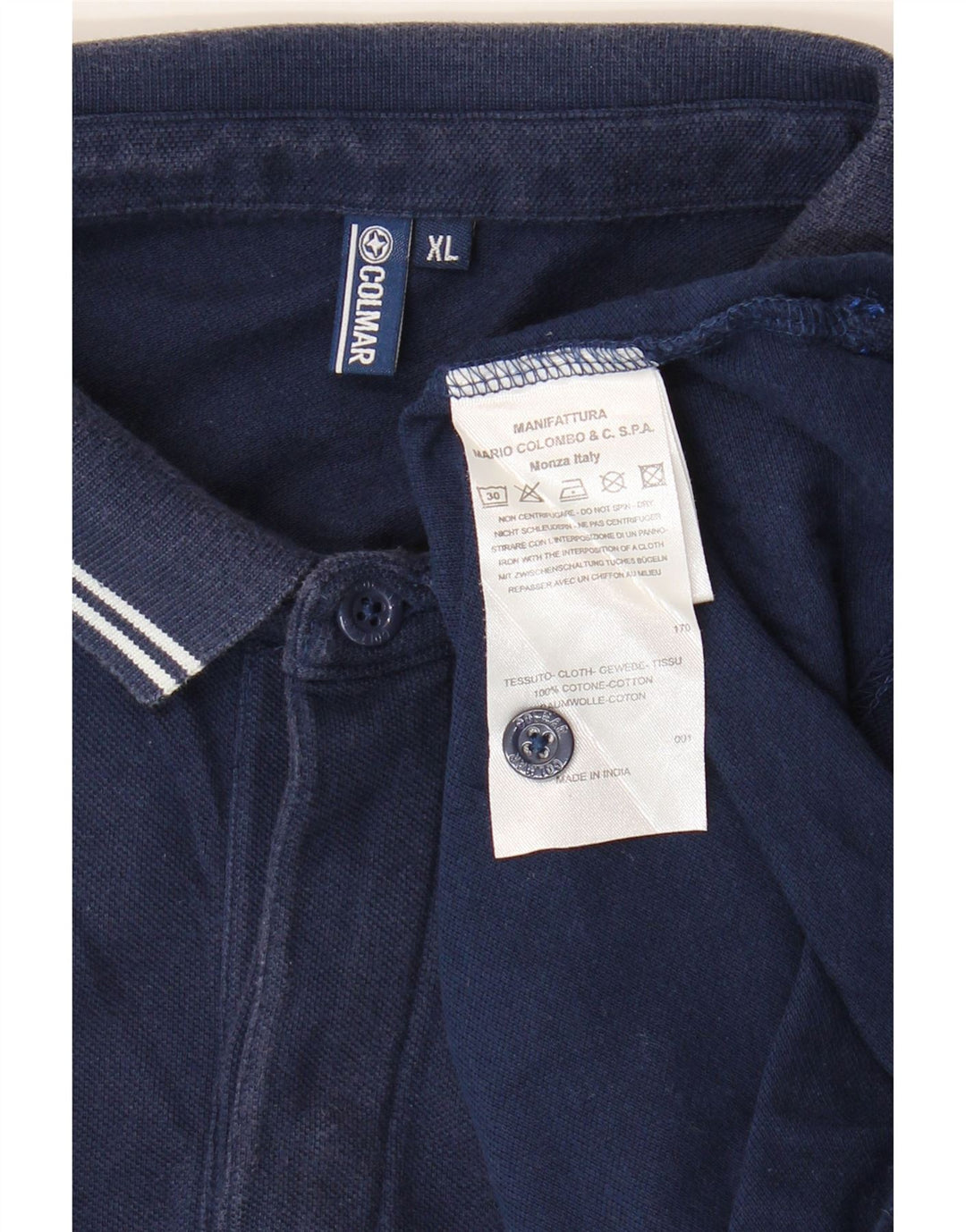 Colmar Mens Polo Shirt XL Navy Blue Cotton