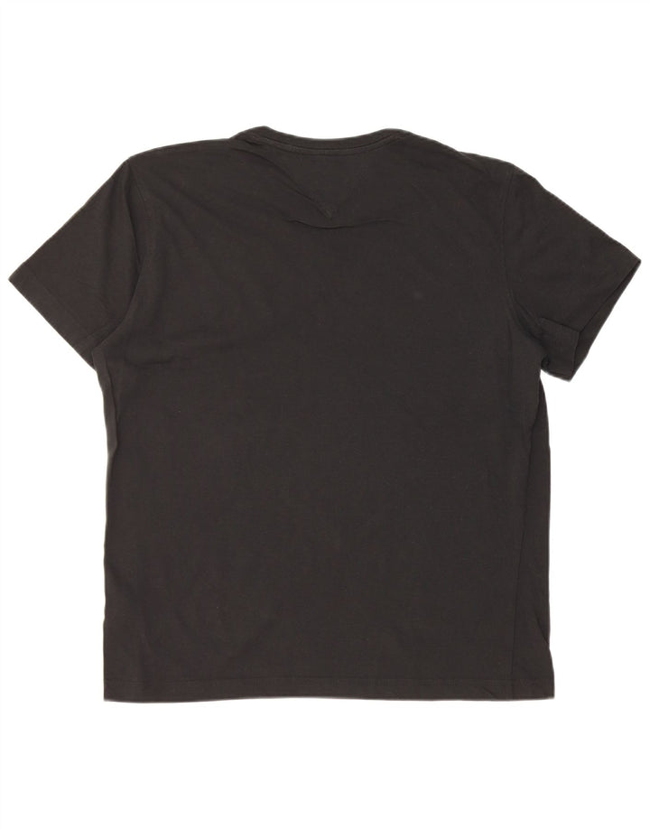 Tommy Hilfiger Mens T-Shirt Top Medium Black Cotton